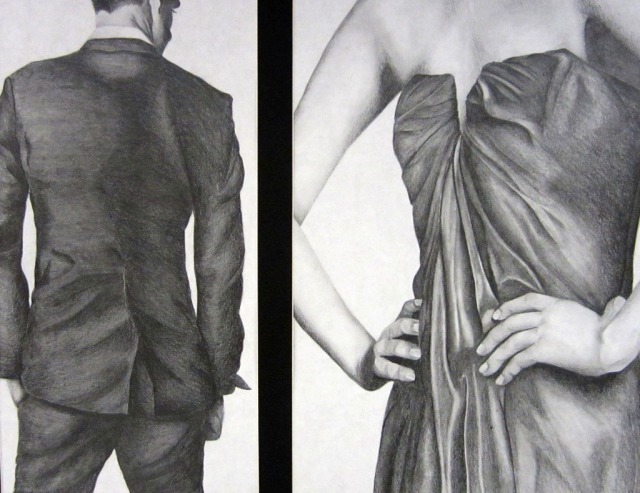 Pencil drawing of clothing